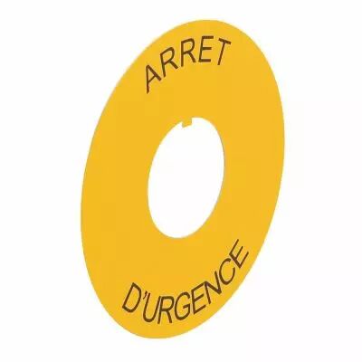 Osmoz �tiquette - pour arr�t d'urgence - jaune - �80 ''ARRET D'URGENCE'' (024177)