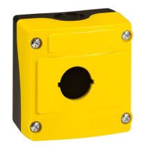 Osmoz boîte à boutons vide - 1 trou - couvercle jaune (024201)