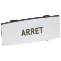 Osmoz étiquette - insert - avec texte - alu - petit modèle - ''ARRET'' (024334)