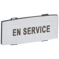 Osmoz étiquette - insert - avec texte - alu - petit modèle - ''EN SERVICE'' (024335)
