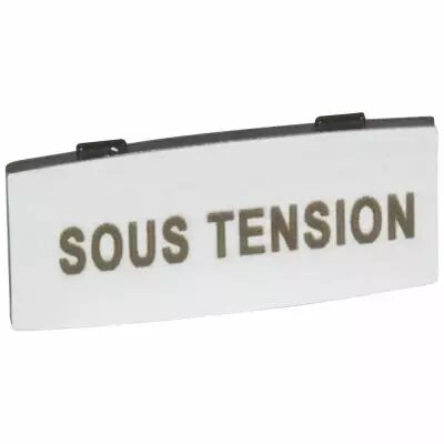 Osmoz �tiquette - insert - avec texte - alu - petit mod�le - ''SOUS TENSION'' (024339)