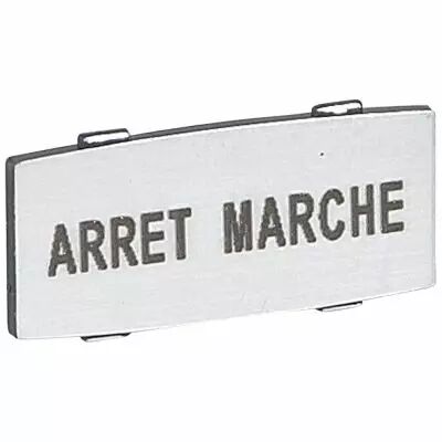 Osmoz �tiquette - insert - avec texte - alu - petit mod�le - ''ARRET-MARCHE'' (024342)