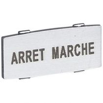 Osmoz étiquette - insert - avec texte - alu - petit modèle - ''ARRET-MARCHE'' (024342)