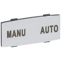 Osmoz étiquette - insert - avec texte - alu - petit modèle - ''MANU-AUTO'' (024343)