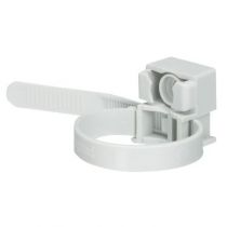 Collier à embase - utilisation int - pour tube Ø16 à 32 - gris RAL 7035 (031900)