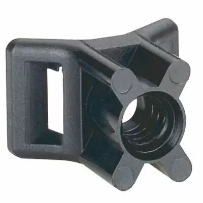 Embase � visser - prot�g� UV - fixable par cheville r�f. 319 57 - noir (031950)