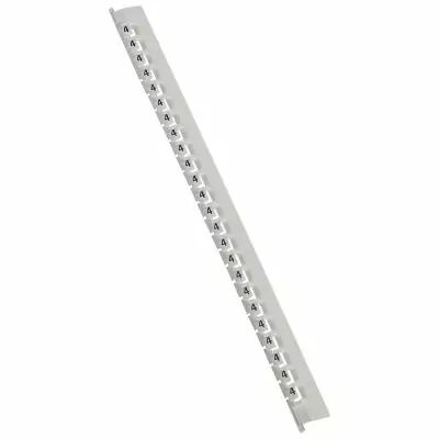 Rep�re M�mocab - l 2,3 mm - �criture noire sur fond blanc - chiffre 4 (037784)