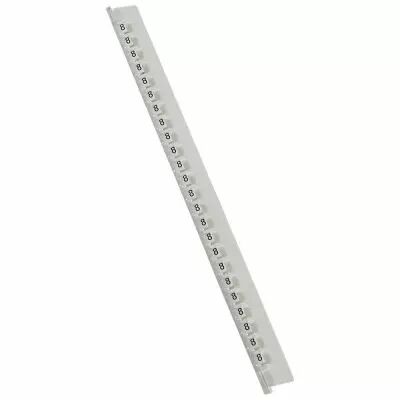 Rep�re M�mocab - l 2,3 mm - �criture noire sur fond blanc - chiffre 8 (037788)