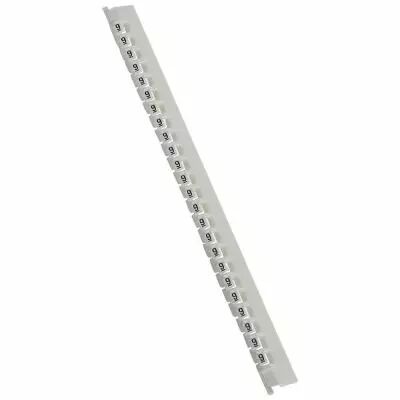 R�glette M�mocab - code coul international - l 2,3 mm - chiffre 9 - blanc (037803)