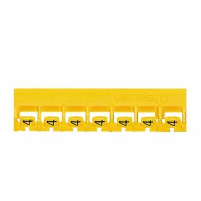 R�glette M�mocab - code coul international - l 2,3 mm - chiffre 4 - jaune (037806)