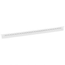 Réglette Mémocab - l 2,3 mm - écriture noire sur fond blanc - lettre majuscule Q (037842)