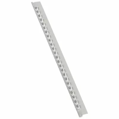 R�glette M�mocab - l 2,3 mm - �criture noire sur fond blanc - lettre majuscule U (037846)