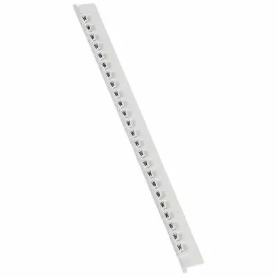 R�glette M�mocab - l 2,3 mm - �criture noire sur fond blanc - lettre majuscule W (037848)