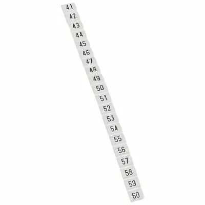 Rep�re CAB 3 pour filerie 0,5 � 1,5 mm� - noir/fond blanc - nombres 41 � 60 (038152)