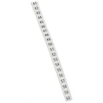 Repère CAB 3 pour filerie 0,5 à 1,5 mm² - noir/fond blanc - nombres 41 à 60 (038152)