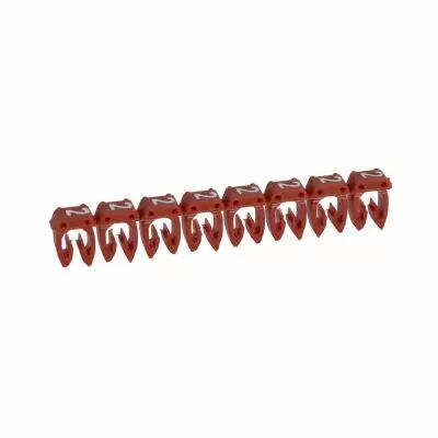 Rep�re CAB 3 pour filerie 1,5 � 2,5 mm� - chiffre 2 - rouge (038222)