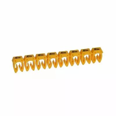 Rep�re CAB 3 pour filerie 1,5 � 2,5 mm� - chiffre 4 - jaune (038224)