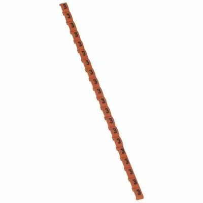 Rep�re Duplix - code couleur international - chiffre 3 - orange (038403)