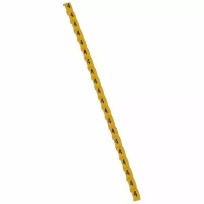 Rep�re Duplix - code couleur international - chiffre 4 - jaune (038404)
