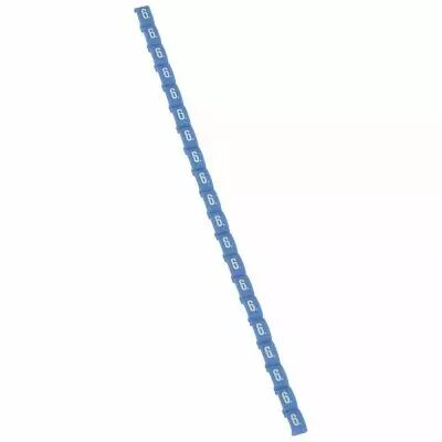Rep�re Duplix - code couleur international - chiffre 6 - bleu (038406)