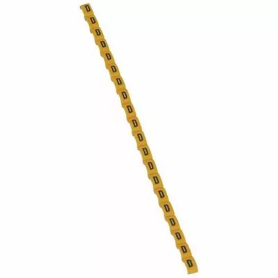 Rep�re Duplix - �criture noire sur fond jaune - lettre majuscule D (038413)