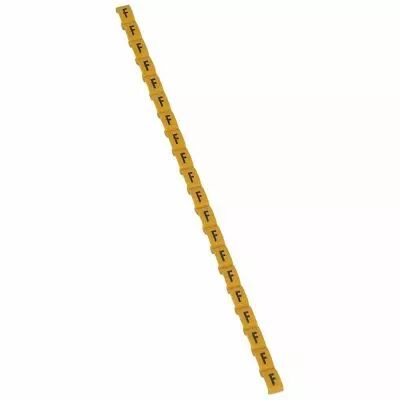 Rep�re Duplix - �criture noire sur fond jaune - lettre majuscule F (038415)