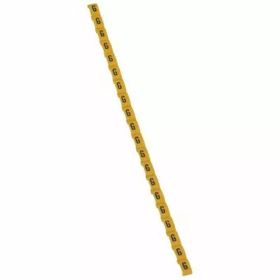 Rep�re Duplix - �criture noire sur fond jaune - lettre majuscule G (038416)