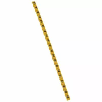 Rep�re Duplix - �criture noire sur fond jaune - lettre majuscule H (038417)