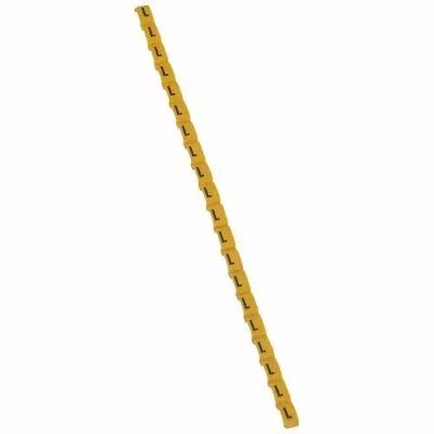 Rep�re Duplix - �criture noire sur fond jaune - lettre majuscule L (038421)