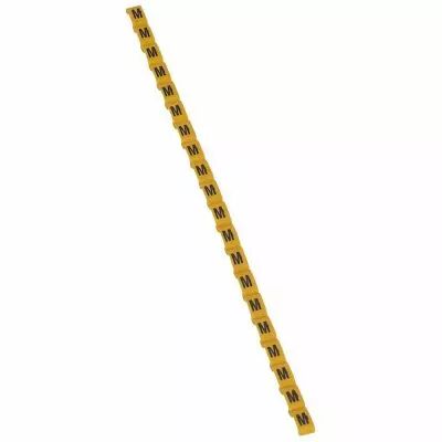 Rep�re Duplix - �criture noire sur fond jaune - lettre majuscule M (038422)