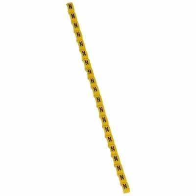 Rep�re Duplix - �criture noire sur fond jaune - lettre majuscule N (038423)