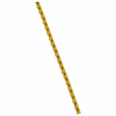 Rep�re Duplix - �criture noire sur fond jaune - lettre majuscule P (038425)