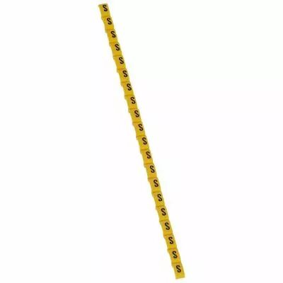 Rep�re Duplix - �criture noire sur fond jaune - lettre majuscule S (038428)