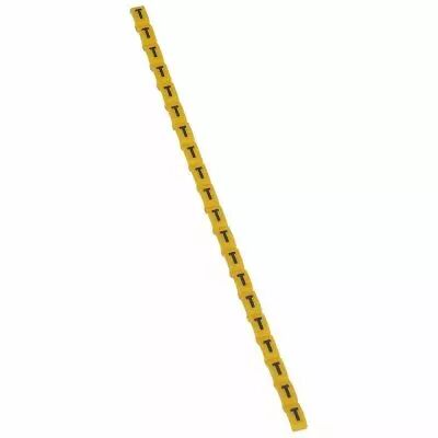 Rep�re Duplix - �criture noire sur fond jaune - lettre majuscule T (038429)