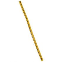 Repère Duplix - écriture noire sur fond jaune - lettre majuscule V (038431)