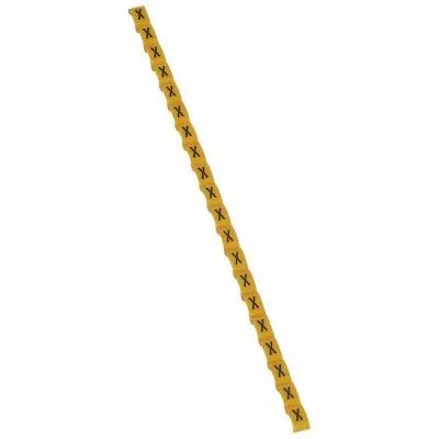Rep�re Duplix - �criture noire sur fond jaune - lettre majuscule X (038433)