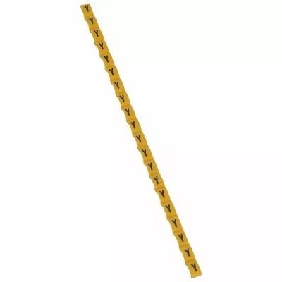 Rep�re Duplix - �criture noire sur fond jaune - lettre majuscule Y (038434)