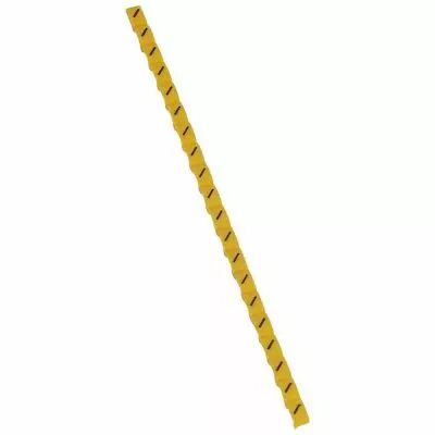 Rep�re Duplix - noir sur fond jaune - signe conventionnel barre de fraction (038440)