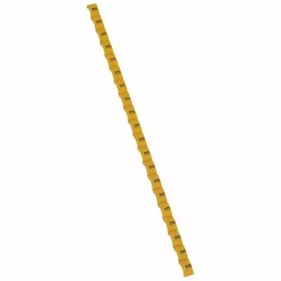 Rep�re Duplix - noir sur fond jaune - signe conventionnel courant continu (038445)