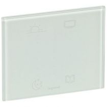 Cde tactile Céliane MyHOME BUS pour hôtels lev./couch./TV/repos - Verre Kaolin (067293)