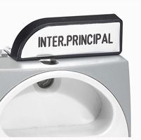 Etiquette de fonction pour plastron cadenassable - '' Inter principal '' (022281)