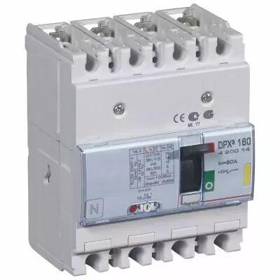 Disj puissance DPX� 160 - magn�to-thermique - 16 kA - 4P - 80 A (420014)