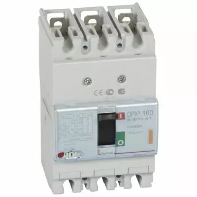 Disj puissance DPX� 160 - magn�to-thermique - 25 kA - 3P - 25 A (420041)