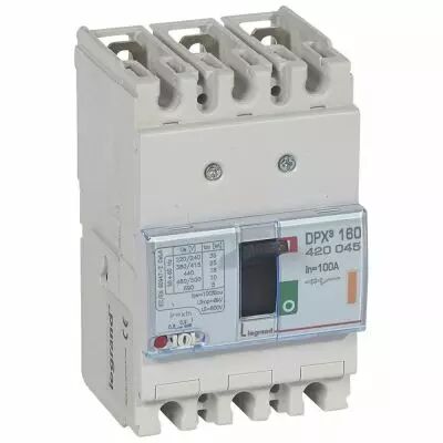 Disj puissance DPX� 160 - magn�to-thermique - 25 kA - 3P - 100 A (420045)