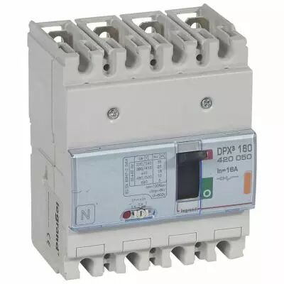 Disj puissance DPX� 160 - magn�to-thermique - 25 kA - 4P - 16 A (420050)