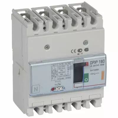 Disj puissance DPX� 160 - magn�to-thermique - 25 kA - 4P - 125 A (420056)