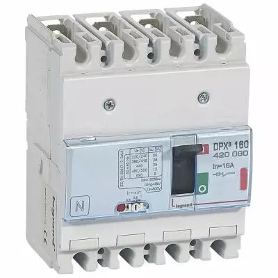 Disj puissance DPX� 160 - magn�to-thermique - 36 kA - 4P - 16 A (420090)