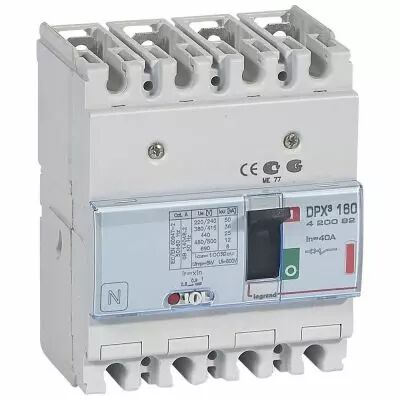 Disj puissance DPX� 160 - magn�to-thermique - 36 kA - 4P - 40 A (420092)