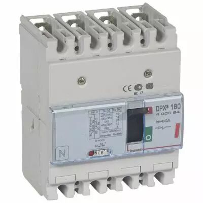 Disj puissance DPX� 160 - magn�to-thermique - 36 kA - 4P - 80 A (420094)