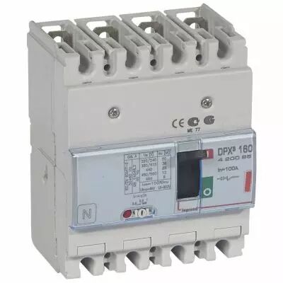 Disj puissance DPX� 160 - magn�to-thermique - 36 kA - 4P - 100 A (420095)